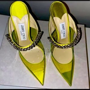 Jimmy choo Yellow PVC Bing 100 Heels